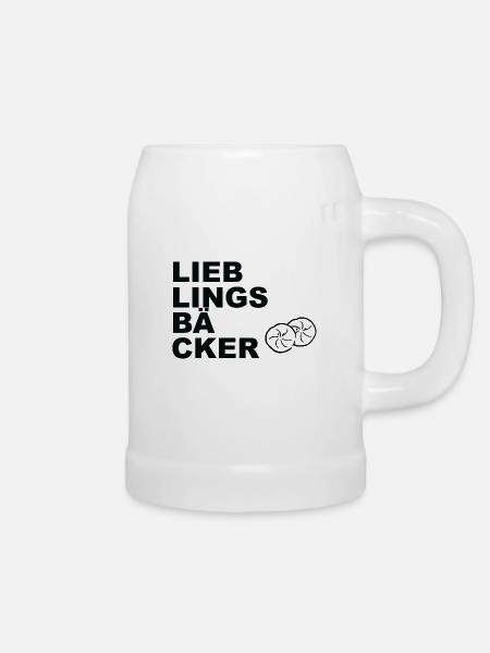 Lieblingsbäcker Brötchen - Bierkrug - Weiß