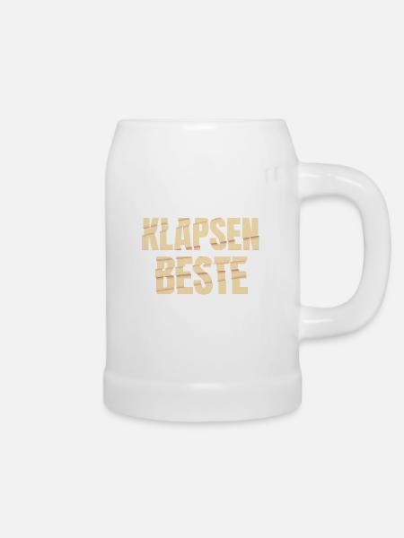 Klapsenbeste Klapse Psychiatrie Sprüche Geschenk - Bierkrug - Weiß