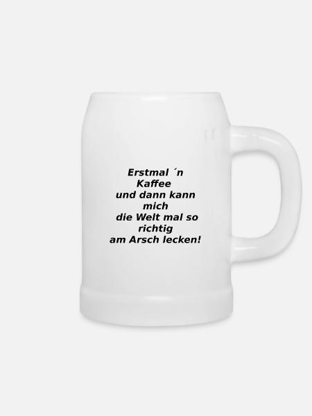 Kaffee am Morgen - Bierkrug - Weiß