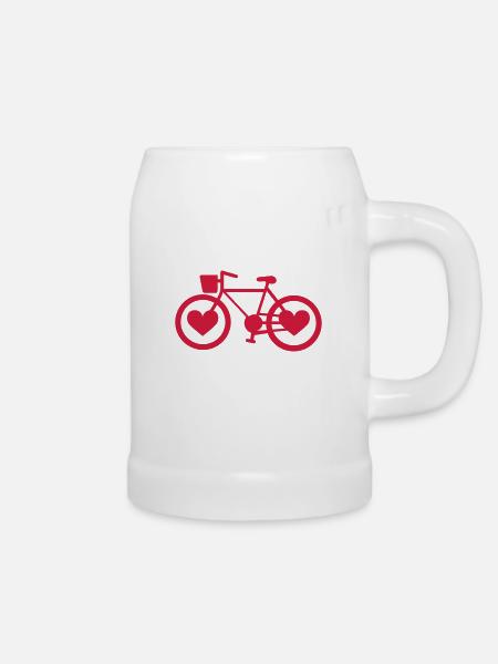 Bike Heart - Bierkrug - Weiß