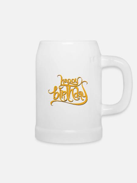 Happy birthday - Bierkrug - Weiß