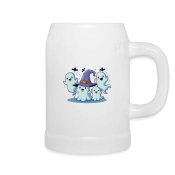BoO Gang spooky halloween - Chope en céramique - blanc - Droite