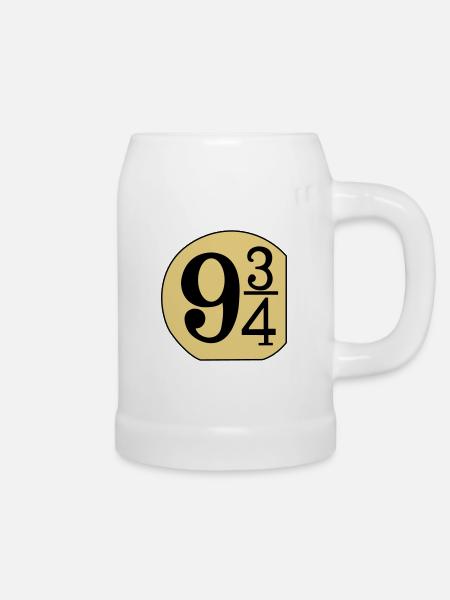 Schild 9 3/4 - Bierkrug - Weiß