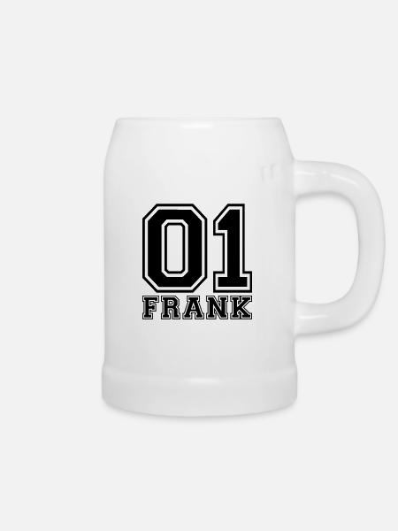 Frank - Name - Bierkrug - Weiß