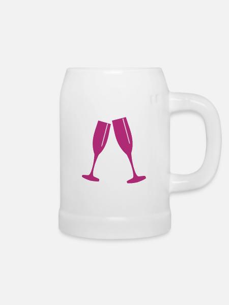 Sektglas - Bierkrug - Weiß