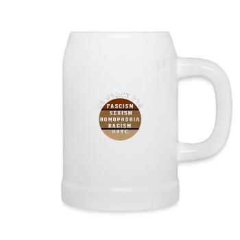 Gegen Rechts Antifa Rassismus Gegen AFD LGBTQIA - Beer Mug - white - Right