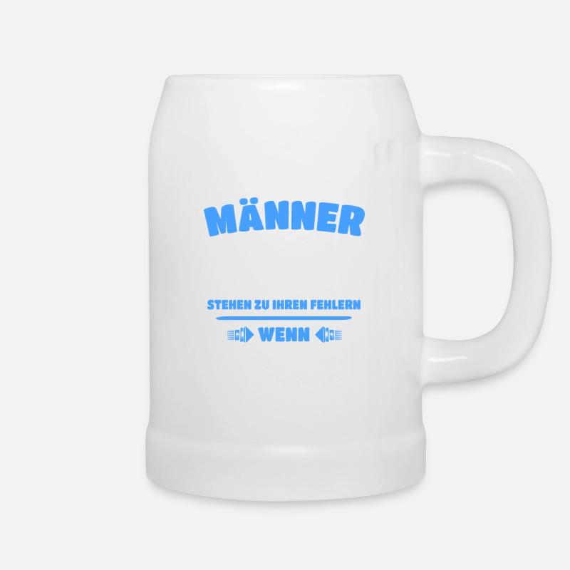 Sachsen Männer Sprüche Sächsisch Mann - Bierkrug - Weiß