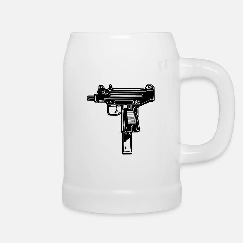 Uzi - Beer Mug - white