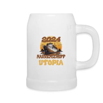 Ship of Fools Utopia, Quote - Beer Mug - white - Right