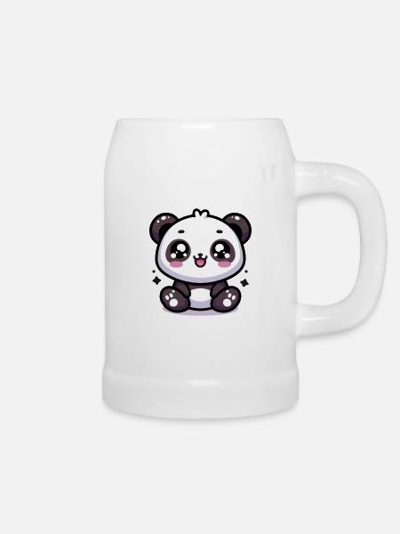Kawaii Niedlicher Panda - Bierkrug - Weiß