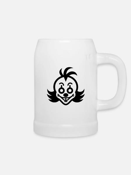 Clown - Bierkrug - Weiß