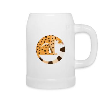 Leopard - Beer Mug - white - Right