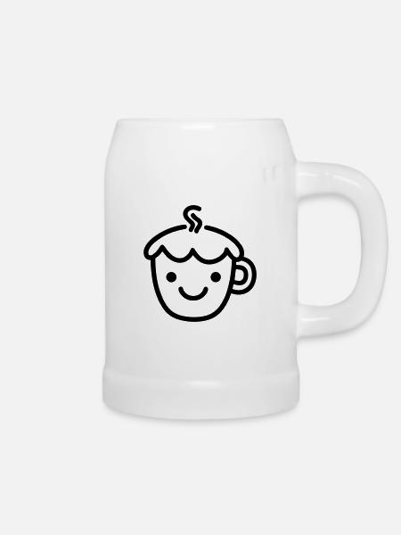 Kaffeebecher - Bierkrug - Weiß