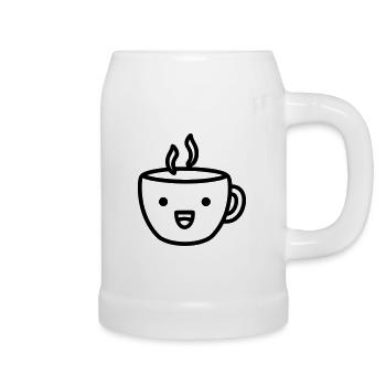 Kaffeebecher - Bierkrug - Weiß - Rechts