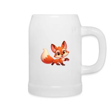Fuchs 7 - Bierkrug - Weiß - Rechts