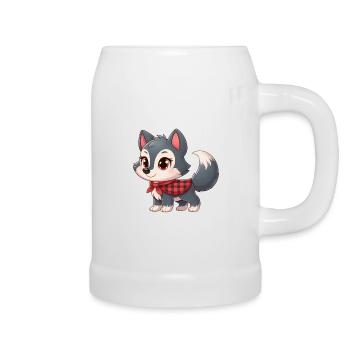wolf 7 - Chope en céramique - blanc - Droite