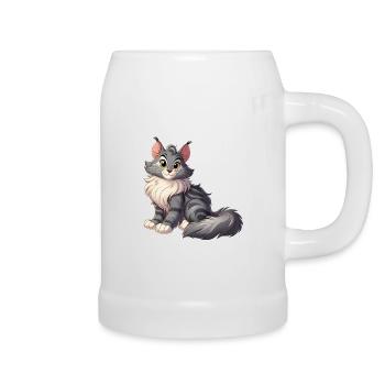 Maine Coon 15 - Bierkrug - Weiß - Rechts
