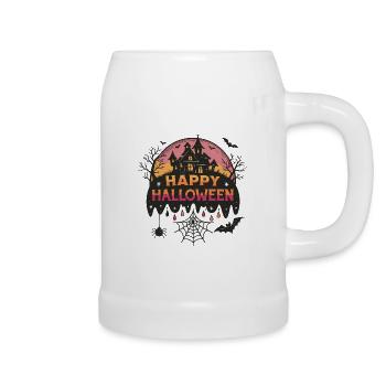 Haunted Castle Halloween - Beer Mug - white - Right