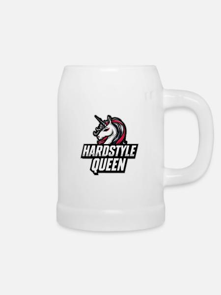 Hardstyle Queen Einhorn Design - Bierkrug - Weiß