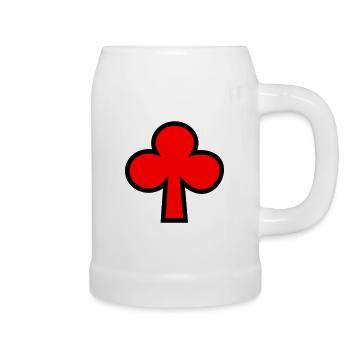 Kreuz_rot - Beer Mug - white - Right