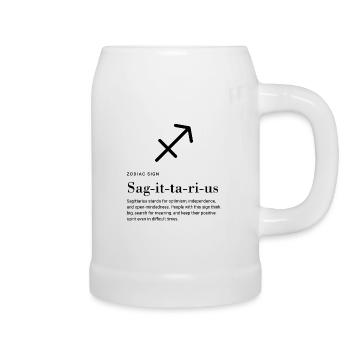 Sagittaire - Signe du zodiaque - Chope en céramique - blanc - Droite