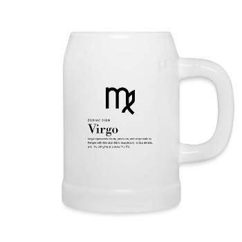 Virgo - Zodiac sign - Bierkrug - Weiß - Rechts