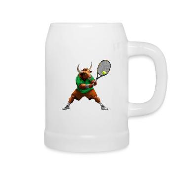 Taurus Tennis - Beer Mug - white - Right