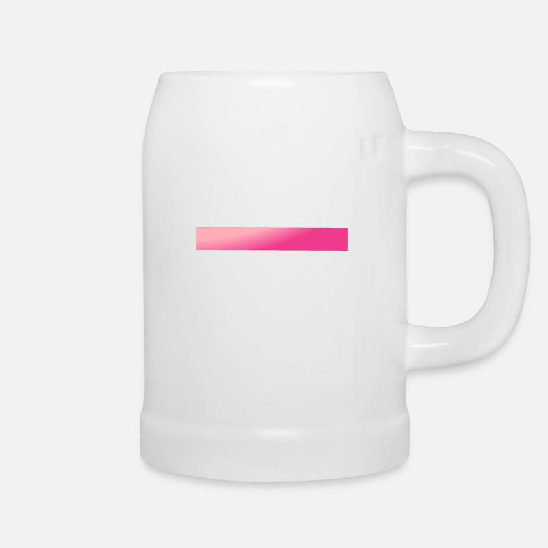 Pink Gradient Bars - Beer Mug - white