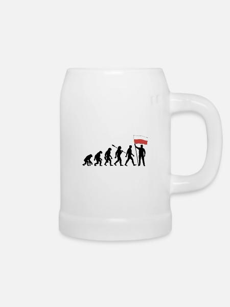 Polen - Evolution - Flagge - Nation - Bierkrug - Weiß