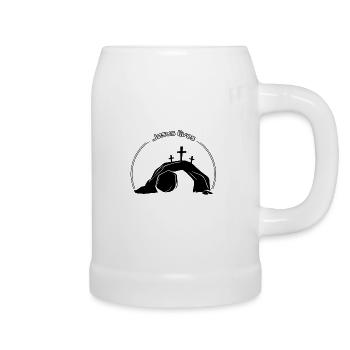 Jesus lives - Beer Mug - white - Right