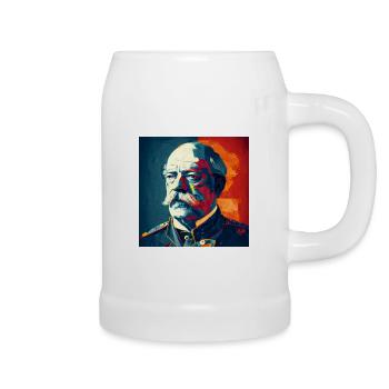 Otto von Bismarck Pop Art - Beer Mug - white - Right
