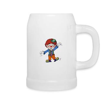 Clown - Bierkrug - Weiß - Rechts