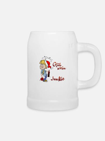 Glühwein Junkie - Bierkrug - Weiß