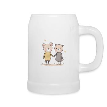 Bear pair - Beer Mug - white - Right