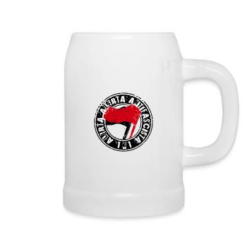 Alerta Alerta Antifascista 161 Antifa - Bierkrug - Weiß - Rechts