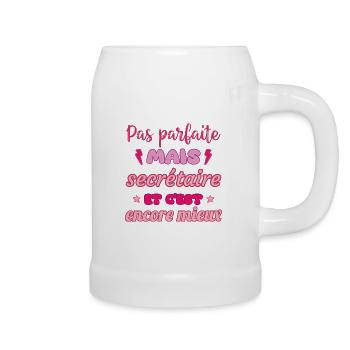 Pas parfaite mais secrétaire, idée cadeau collègue - Chope en céramique - blanc - Droite