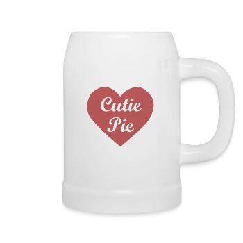 Cutie Pie Heart - Bierkrug - Weiß - Rechts