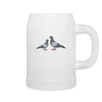 Pigeon Whisperer Pigeon Fancier Dicton - Chope en céramique - blanc - Droite