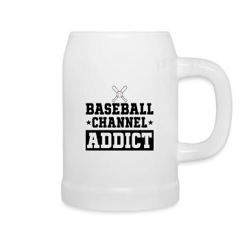Loves watching baseball games - Beer Mug - white - Right