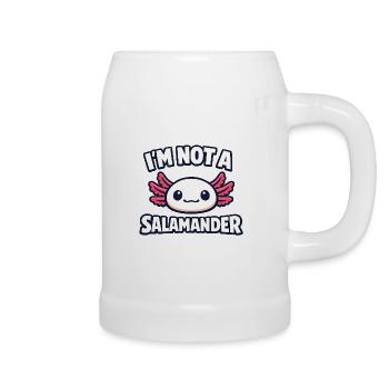 Je ne suis pas une salamandre - Axolotl - Chope en céramique - blanc - Droite