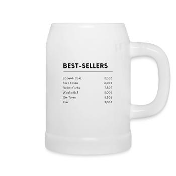 Boissons les plus vendues - Chope en céramique - blanc - Droite