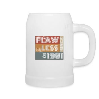 44. Birthday Flawless since 01/1981 - Beer Mug - white - Right