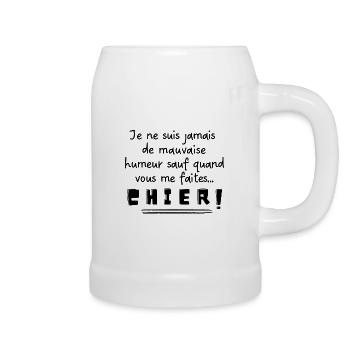 Vous me faites chier | Idée cadeau - Chope en céramique - blanc - Droite
