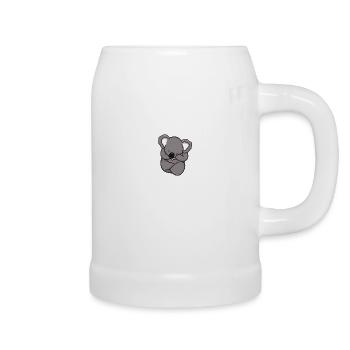 Niedlicher Koala Bär Herzschlag Puls - Bierkrug - Weiß - Rechts