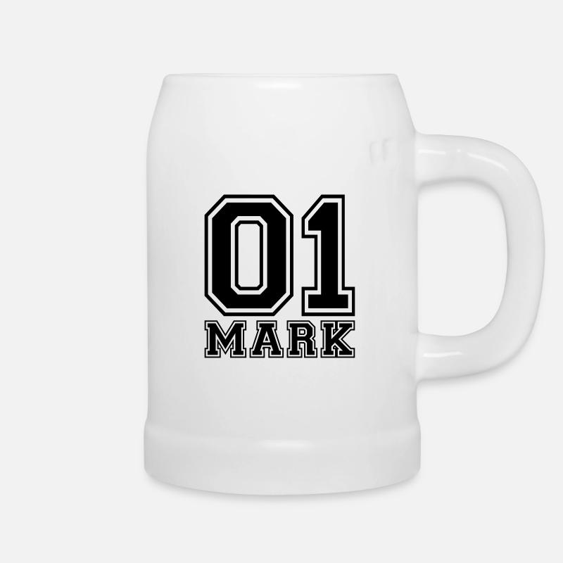 Mark - Name - Beer Mug - white