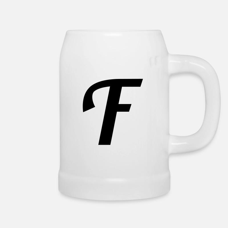 F - Beer Mug - white