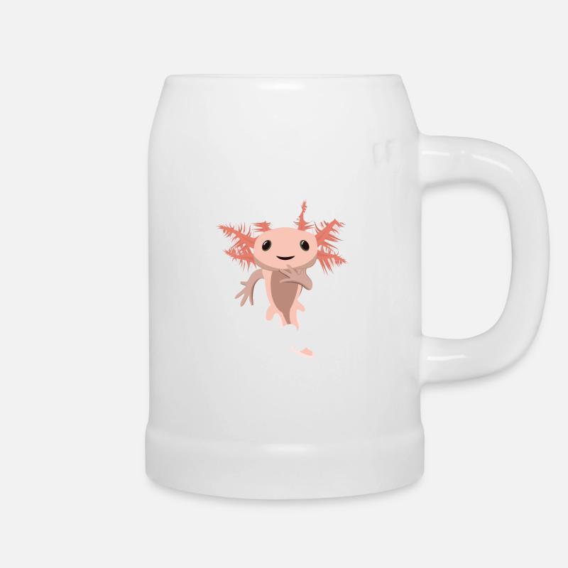 Cuteness Level Axolotl - Bierkrug - Weiß