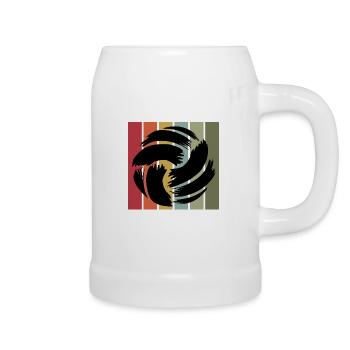 Volleyball vintage retro motif - Beer Mug - white - Right