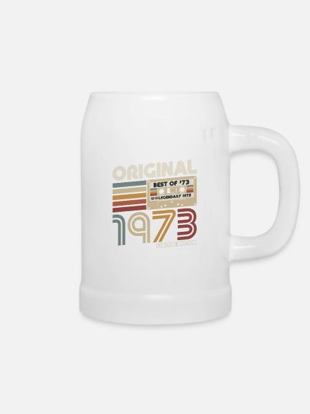 1973 Jahrgang geboren Vintage Geburtstag Retro - Bierkrug - Weiß