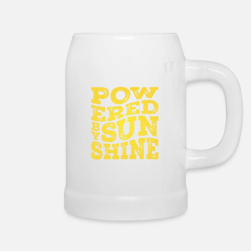 Powered by SunShine - Bierkrug - Weiß